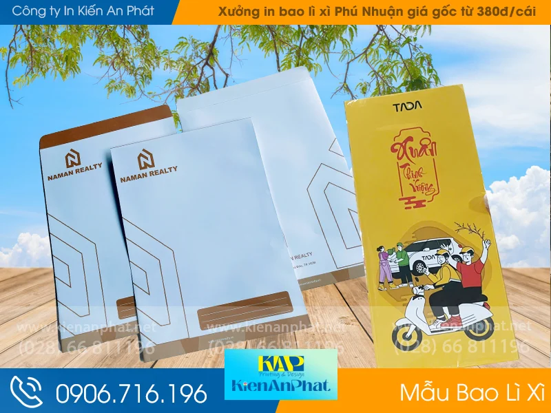 Xưởng in bao lì xì Phú Nhuận giá gốc từ 380đ/cái tại In Kiến An Phát