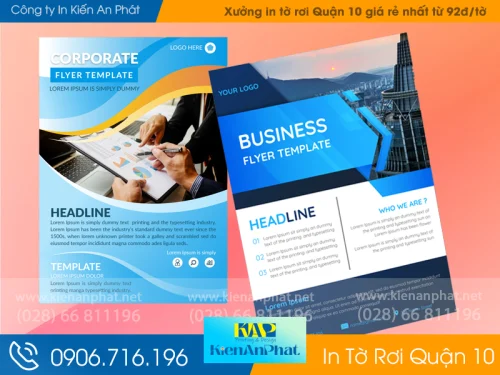 Xưởng in tờ rơi Quận 10 giá rẻ nhất từ 92đ/tờ tại In Kiến An Phát