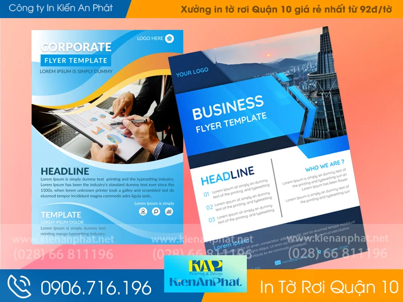 Xưởng in tờ rơi Quận 10 giá rẻ nhất từ 92đ/tờ tại In Kiến An Phát