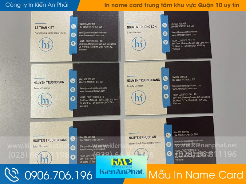In name card trung tâm quận 10 uy tín – Nâng tầm thương hiệu