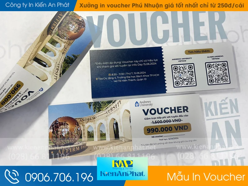 Xưởng in voucher Phú Nhuận giá tốt nhất chỉ từ 250đ/cái