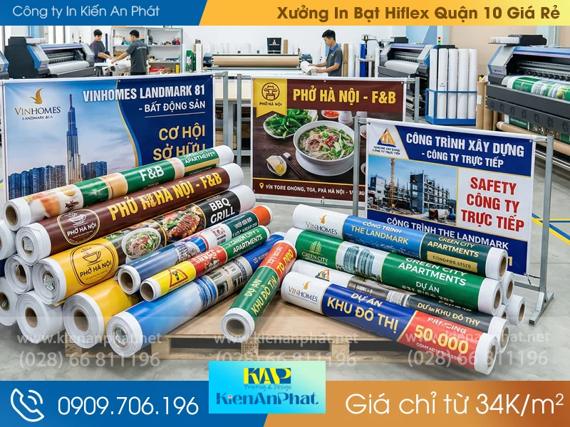 Xưởng In Bạt Hiflex Quận 10 Giá Rẻ Chỉ Từ 34K/m2