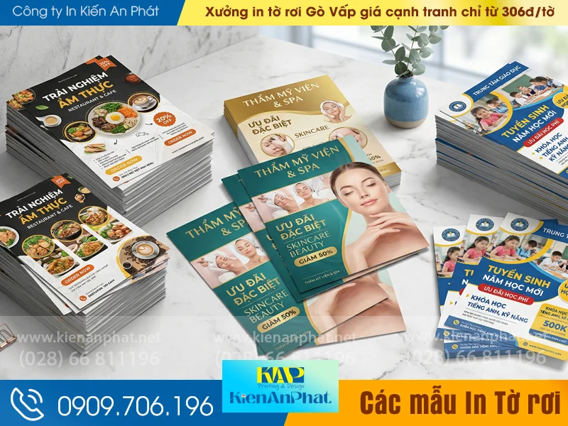 Xưởng in tờ rơi Gò Vấp giá cạnh tranh chỉ từ 306đ/tờ
